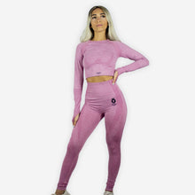 Load image into Gallery viewer, FUERZA SEAMLESS LONG SLEEVE CROP TOP