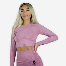 Load image into Gallery viewer, FUERZA SEAMLESS LONG SLEEVE CROP TOP