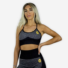 Load image into Gallery viewer, CHARCOAL CROSS BACK SPORTS BRA
