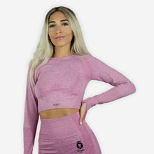 Load image into Gallery viewer, FUERZA SEAMLESS LONG SLEEVE CROP TOP
