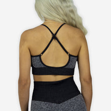 Load image into Gallery viewer, CHARCOAL CROSS BACK SPORTS BRA
